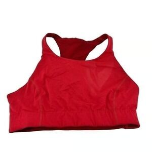Outdoor Voices‎ Sports Bra High Neck Racerback Activewear Red